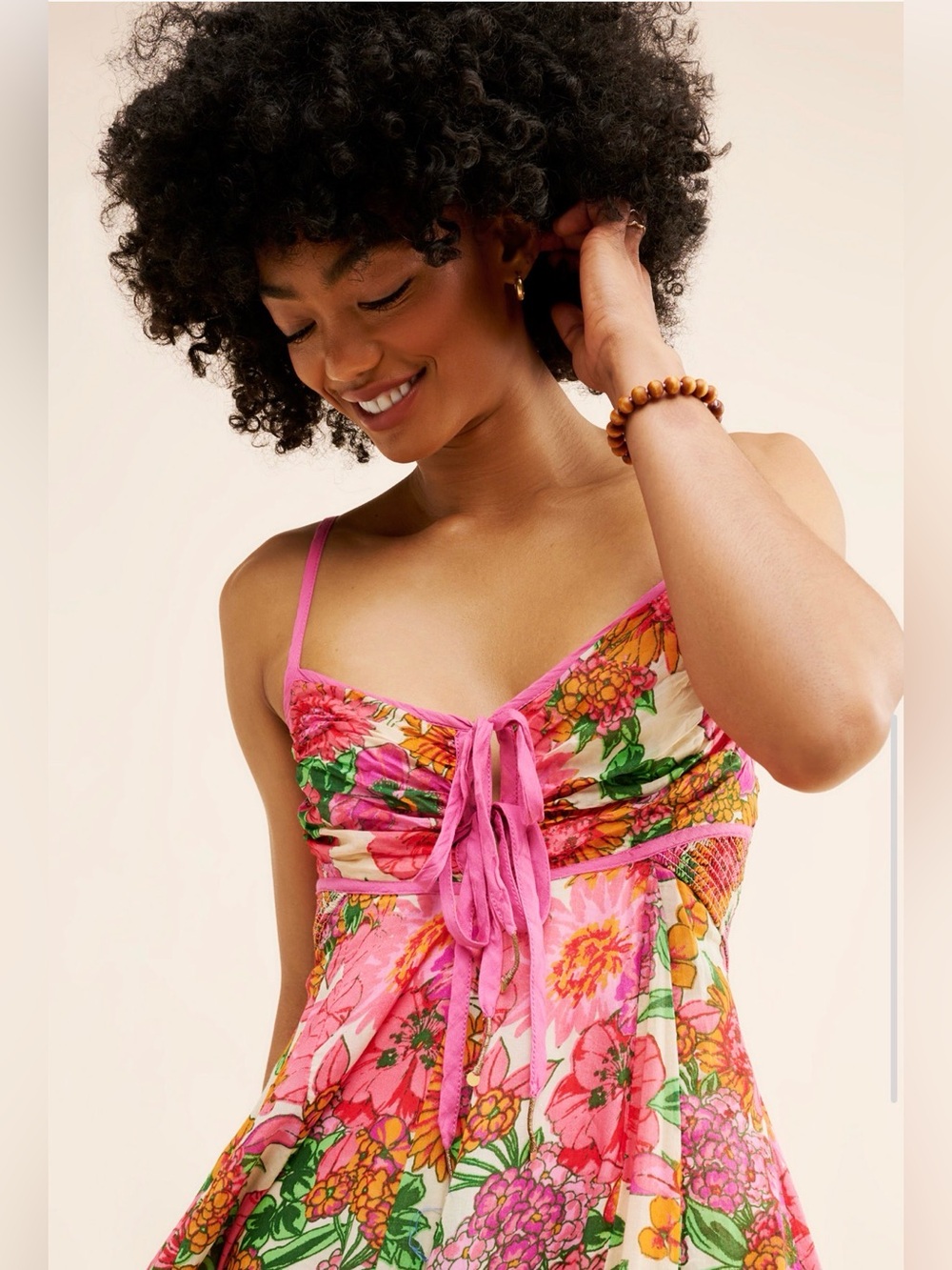 Free People Dream Weaver Maxi Dress, Pink Floral - Picture 3 of 9